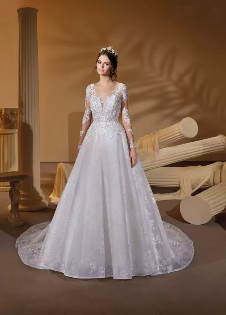 لباس عروس A-Line برای فرم بدن گلابی