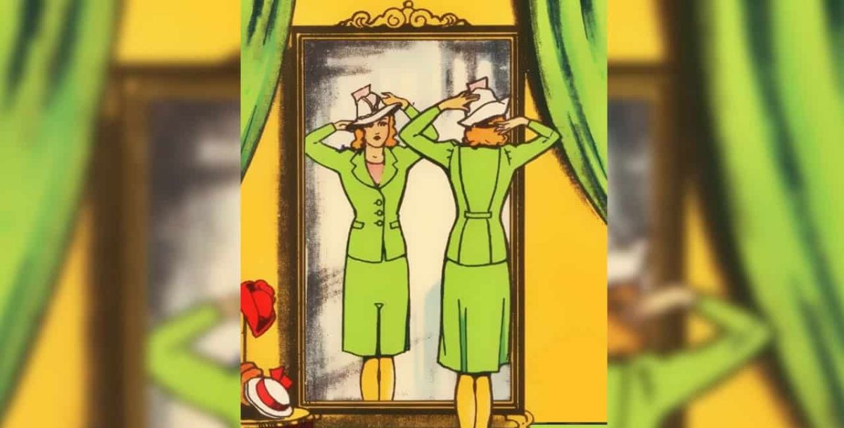 معمای زن در آینه