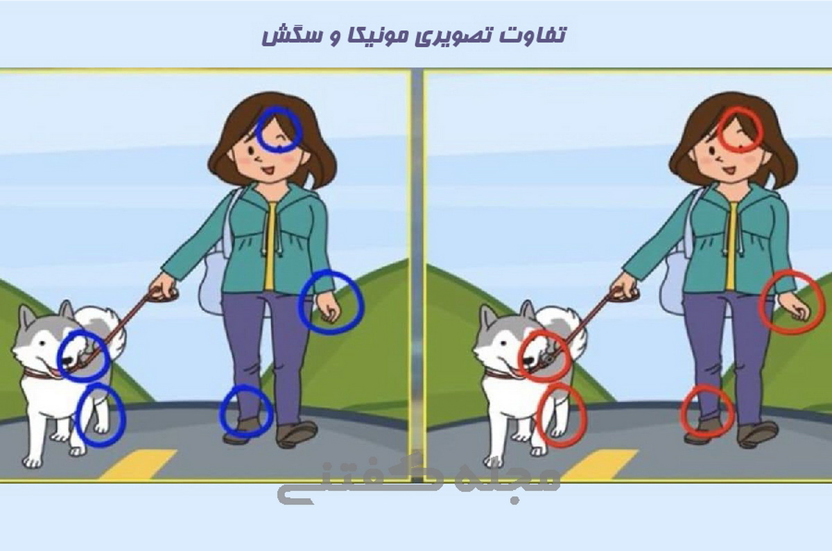 تفاوت تصویری مونیکا و سگش-پاسخ