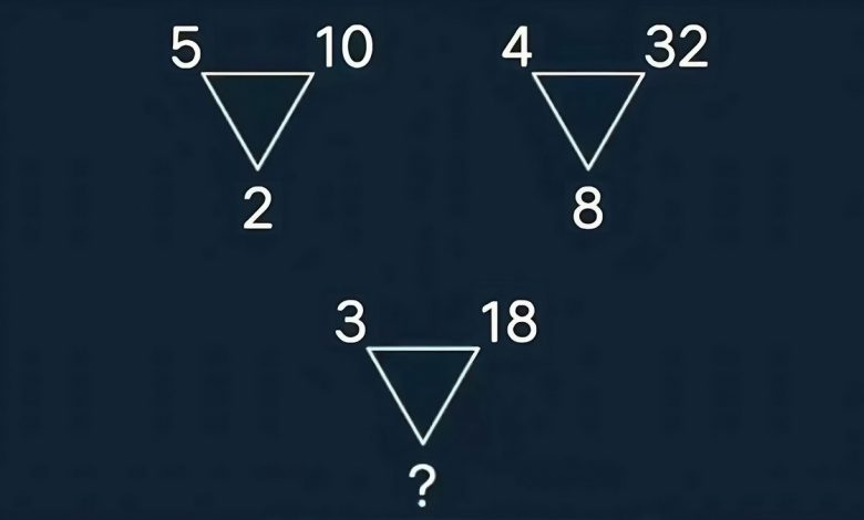 آزمون هوش ریاضی مثلثها