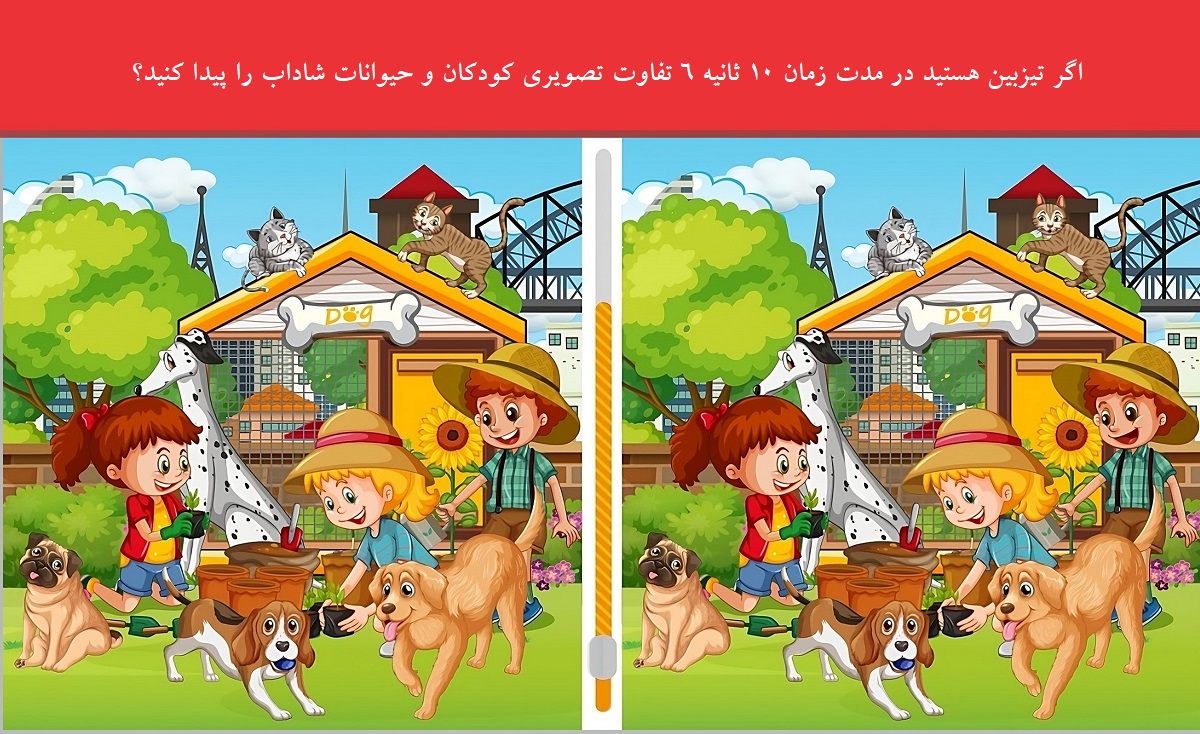 تفاوت تصویر کودکان و حیوانات شاداب-1