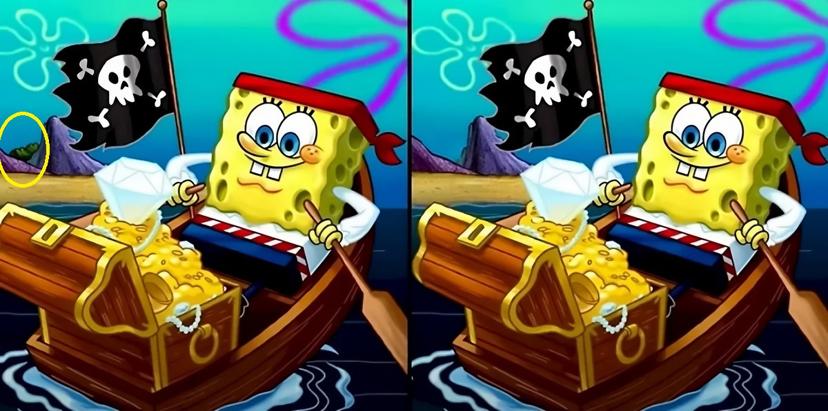 تفاوت تصویری باب اسفنجی دزد دریایی 2