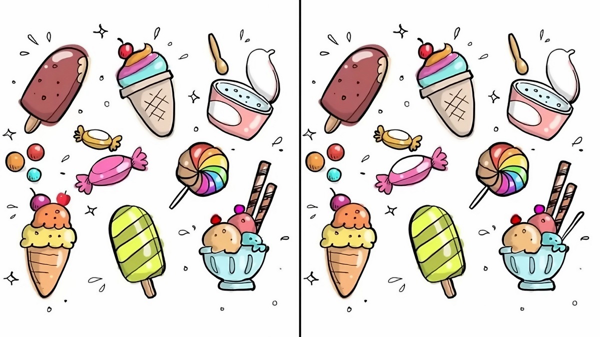 تفاوت تصویری بستنی ها 1