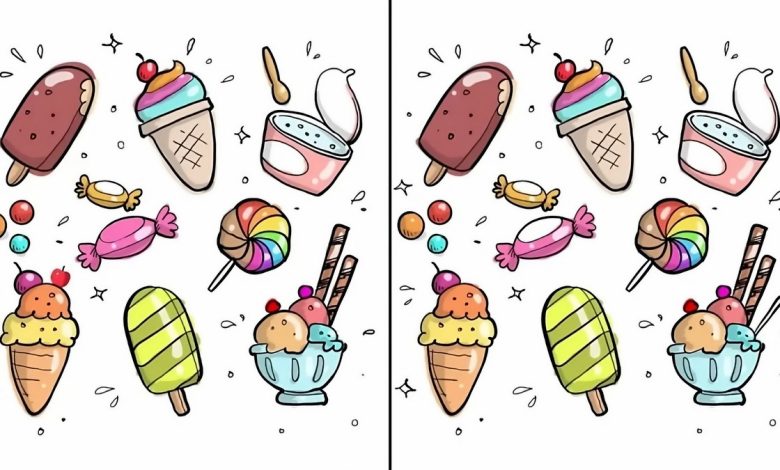 تفاوت تصویری بستنی ها