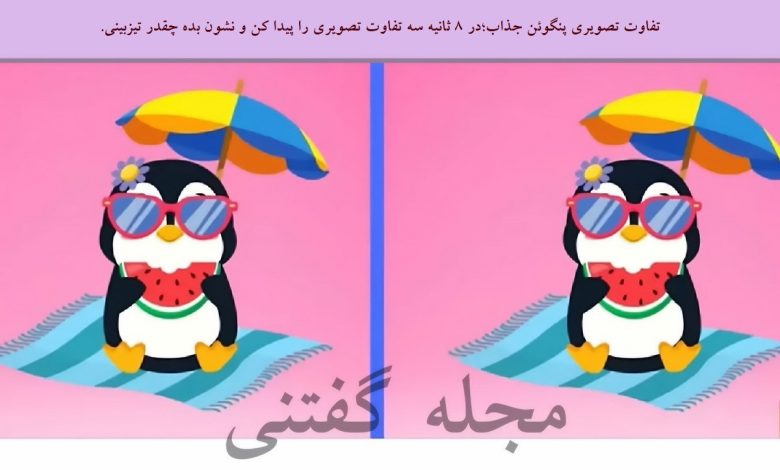 تفاوت تصویری پنگوئن جذاب