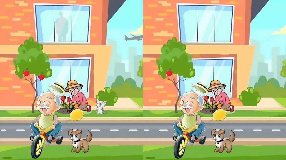 تفاوت تصویری پیرمرد دوچرخه سوار 1