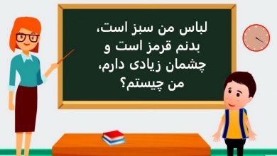 لباس من سبز است، بدنم قرمز است و چشمان زیادی دارم.