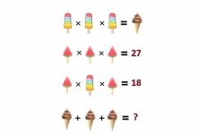 آزمون ریاضی جمع بستنی قیفی