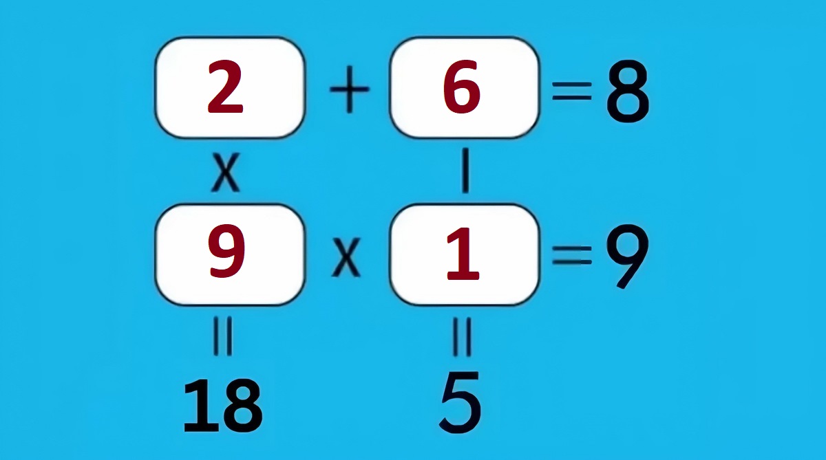 آزمون هوش ریاضی جمع اعداد افقی و عمودی 2