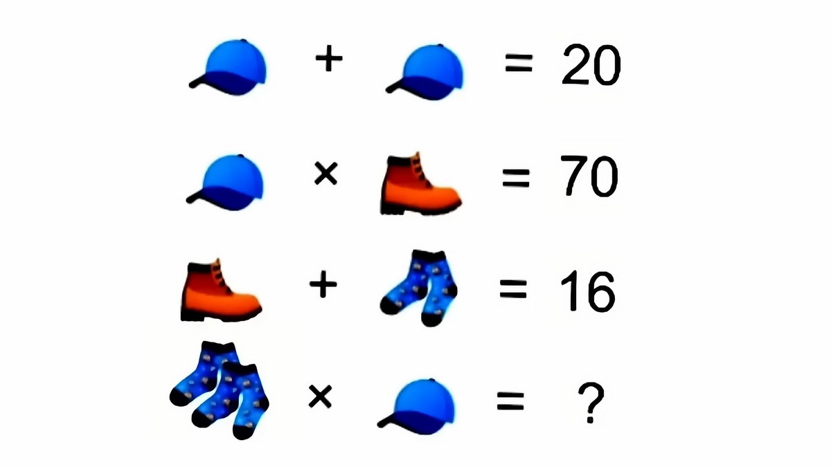 تست هوش ریاضی جمع کلاه و جورابها 1