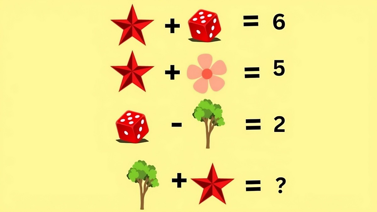 تست هوش ریاضی ستاره و درخت 1
