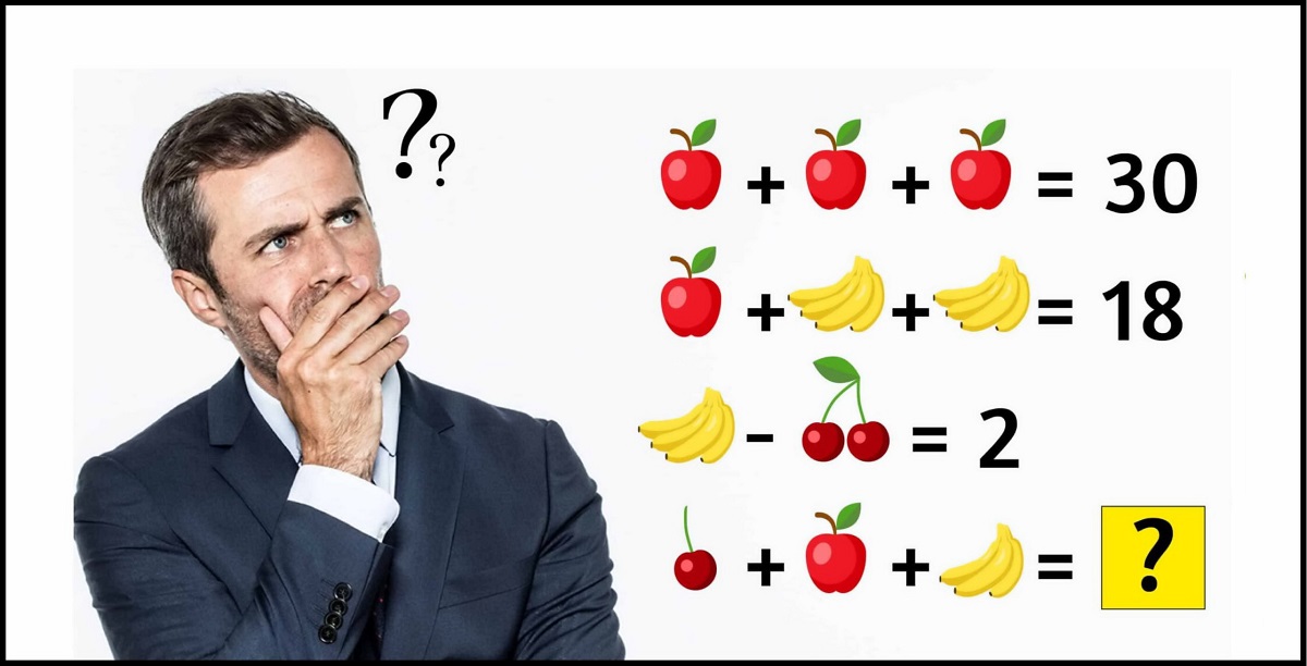 تست هوش معمای ریاضی میوه ها-1