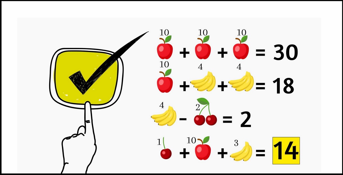 تست هوش معمای ریاضی میوه ها-2