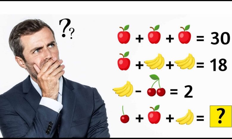تست هوش معمای ریاضی میوه ها