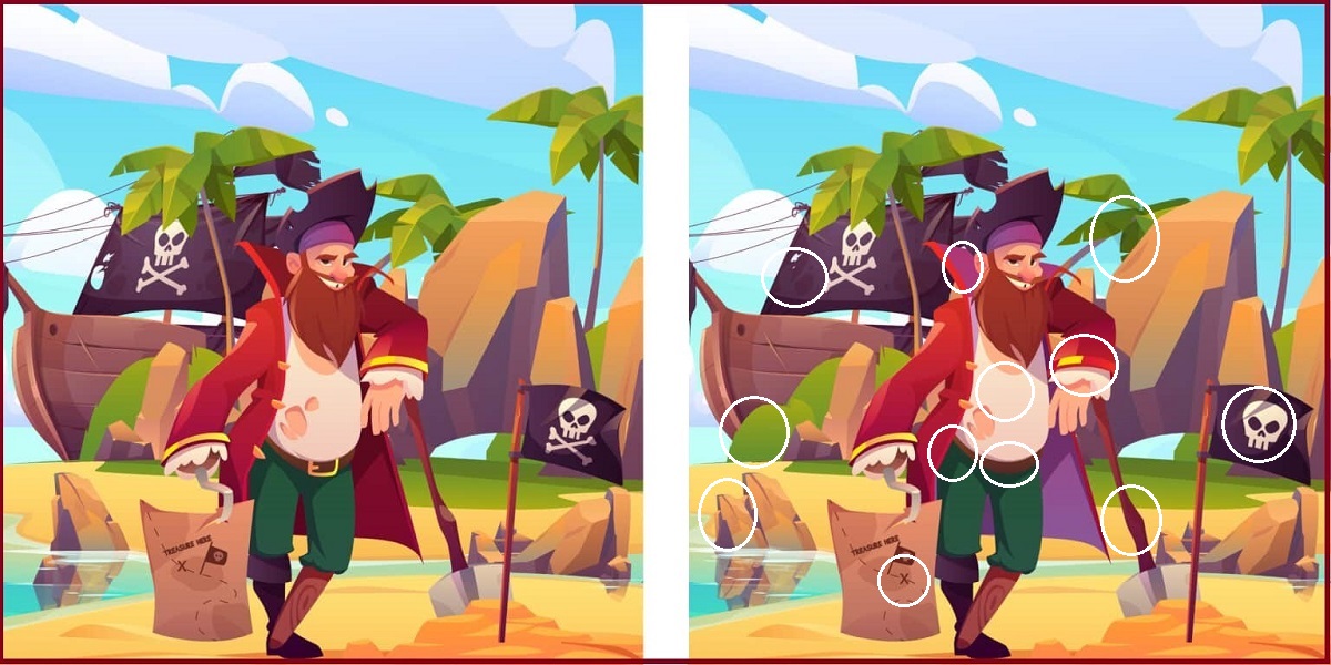 تفاوت تصویری دزد دریایی ناخدا کید-2