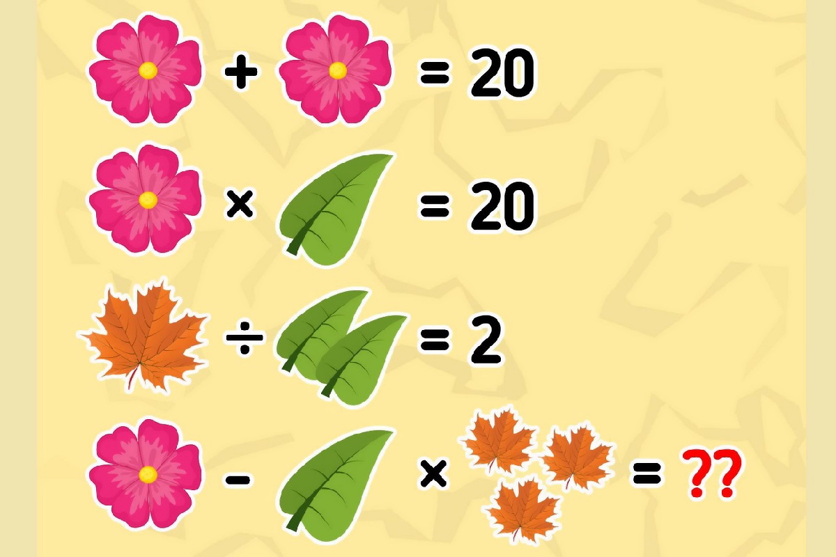 معمای هوش ریاضی با برگها 1