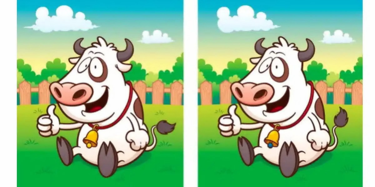 تفاوت تصویری گاو مزرعه 1