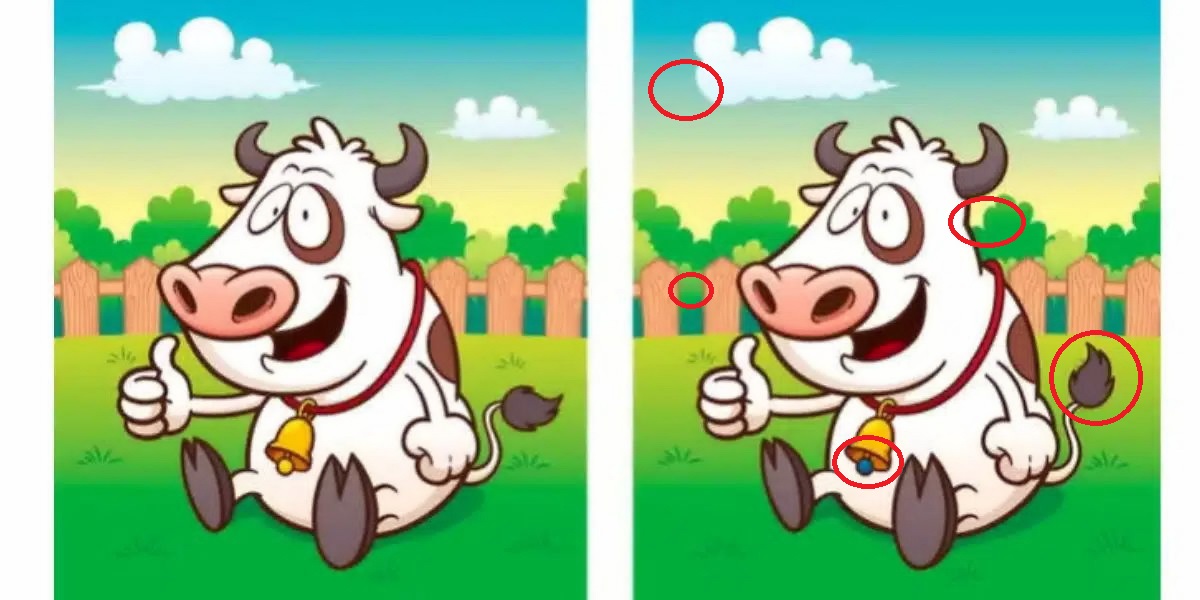 تفاوت تصویری گاو مزرعه 2