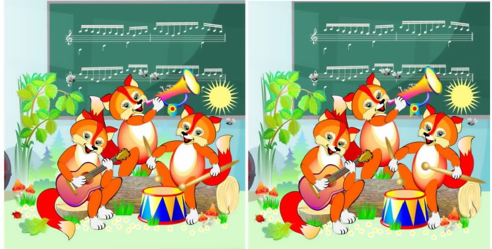 تفاوت تصویری گروه موسیقی روباه ها 1