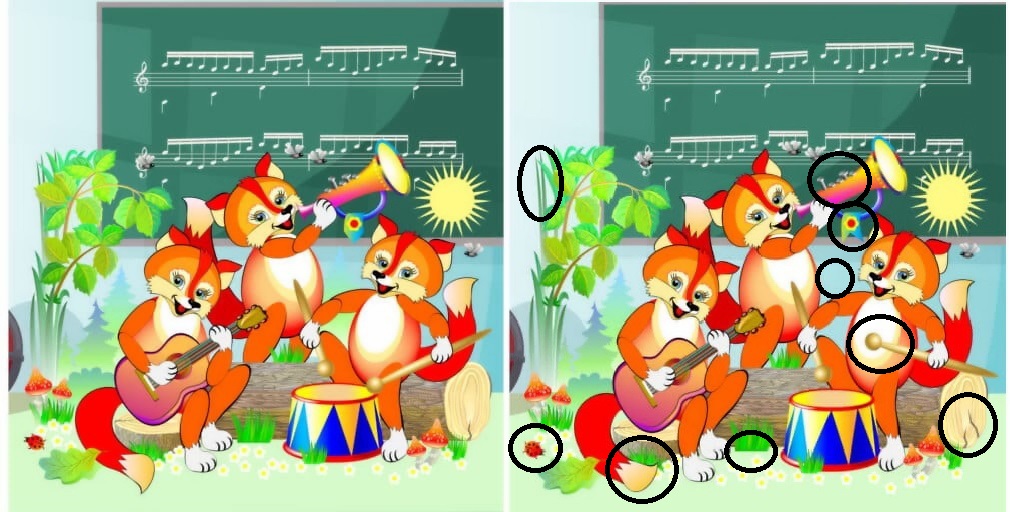 تفاوت تصویری گروه موسیقی روباه ها 2