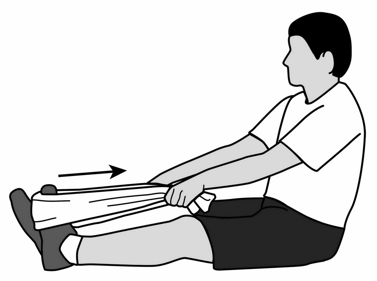 حرکات کششی برای خشکی زانو-کشش ساق پا نشسته
