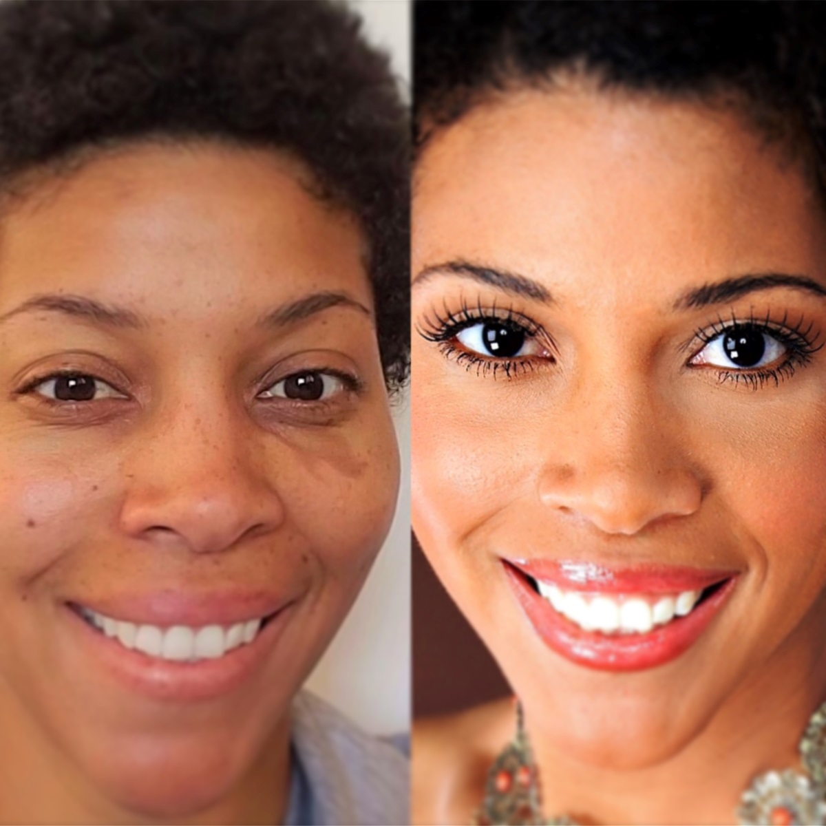 زنان سیاه پوست قبل و بعد آرایش 2