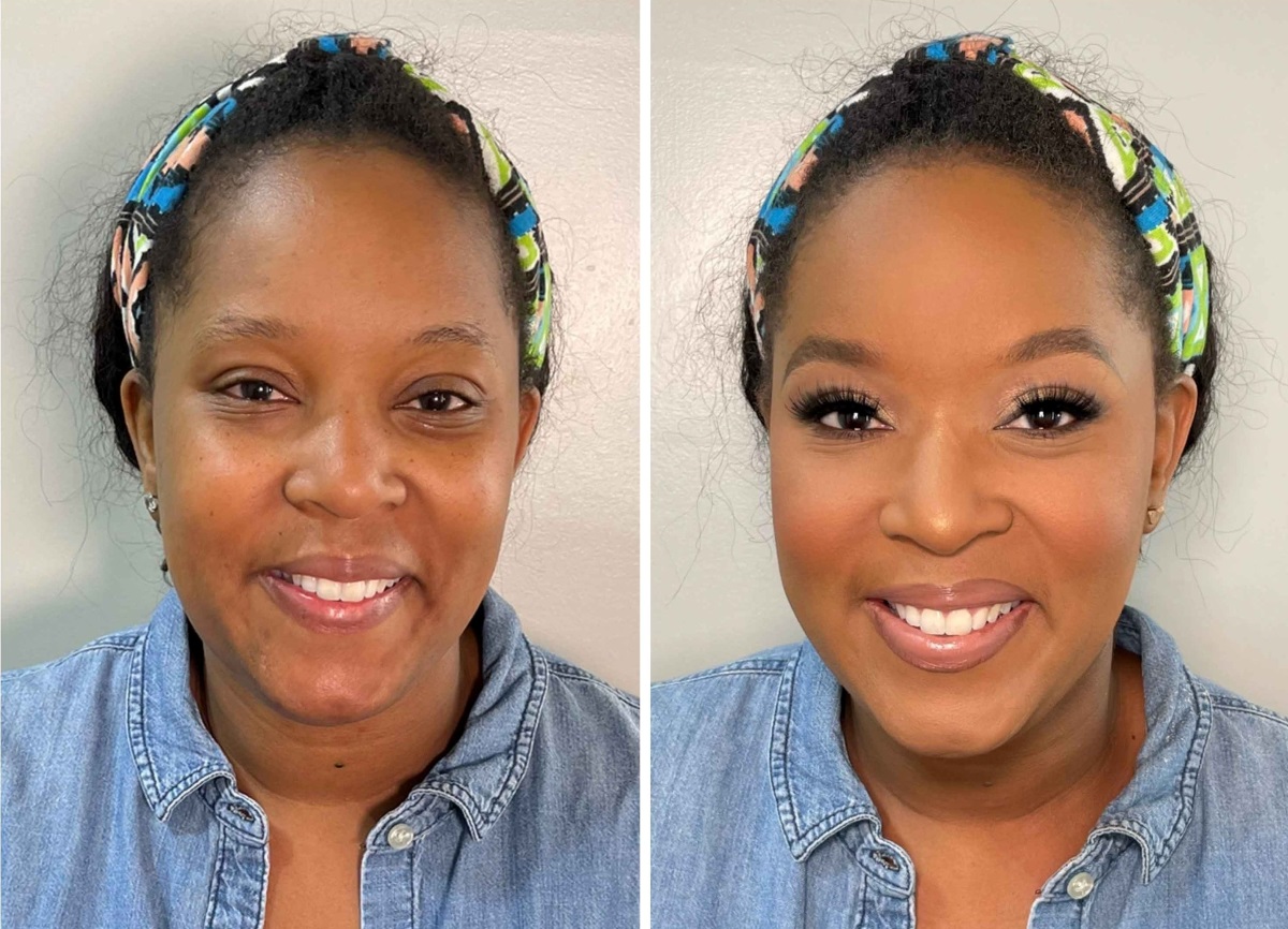 زنان سیاه پوست قبل و بعد آرایش 3