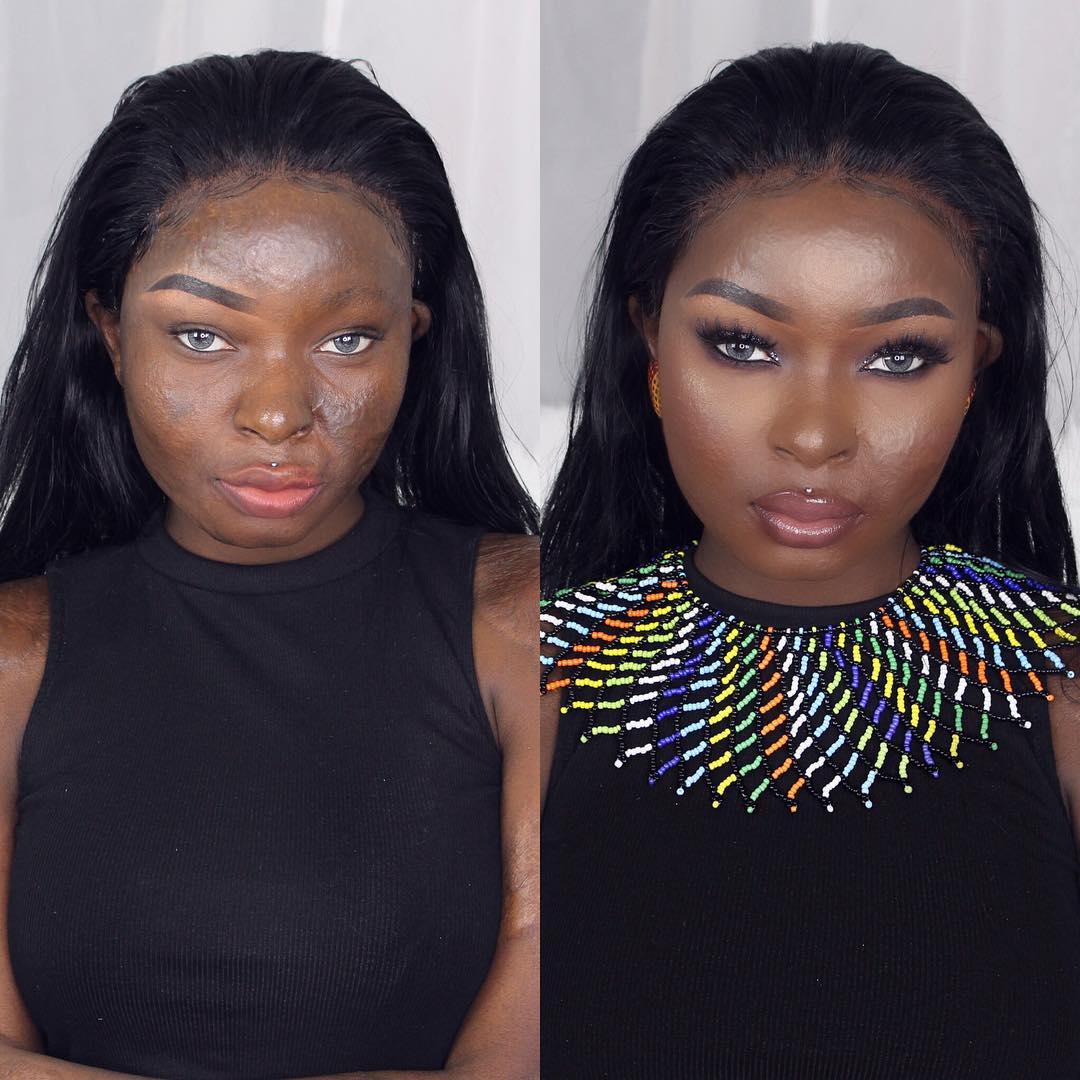 زنان سیاه پوست قبل و بعد آرایش 5
