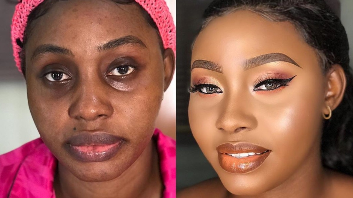 زنان سیاه پوست قبل و بعد آرایش 7