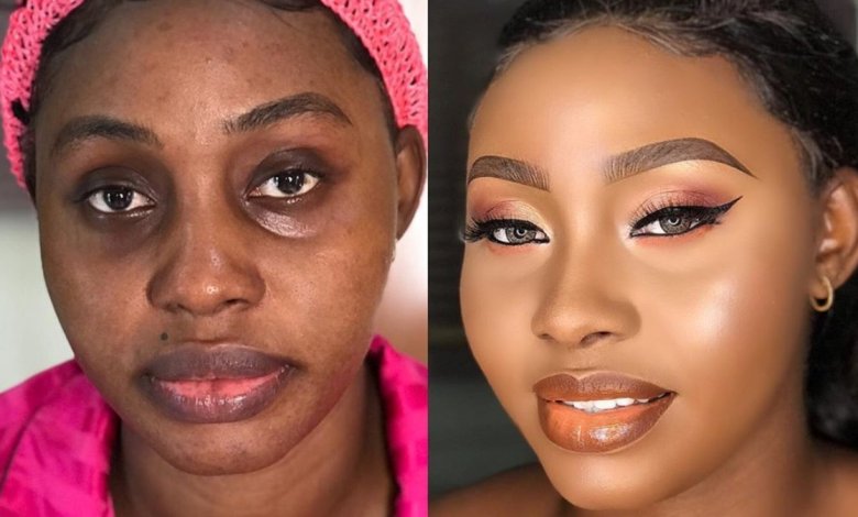 زنان سیاه پوست قبل و بعد آرایش