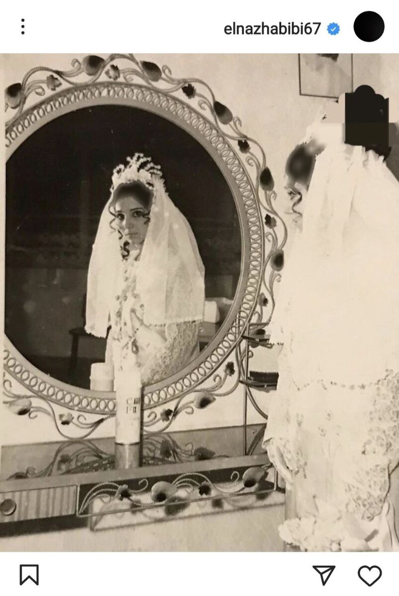 عکس مادر الناز حبیبی در لباس عروس 1