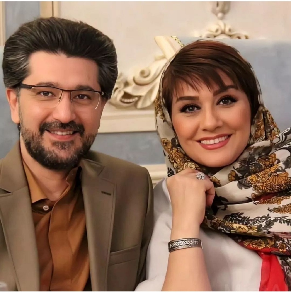 امیر حسین مدرس و همسرش1
