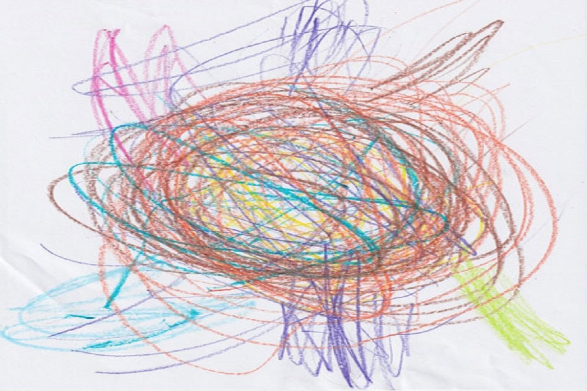 نقاشی کودکانه خط خطی