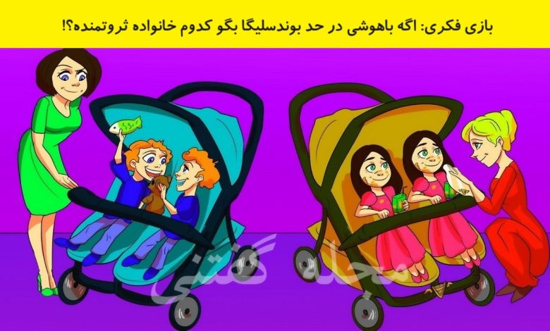 بازی فکری تشخیص خانواده ثروتمند