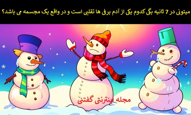 بازی فکری شناسایی آدم برفی تقلبی 1