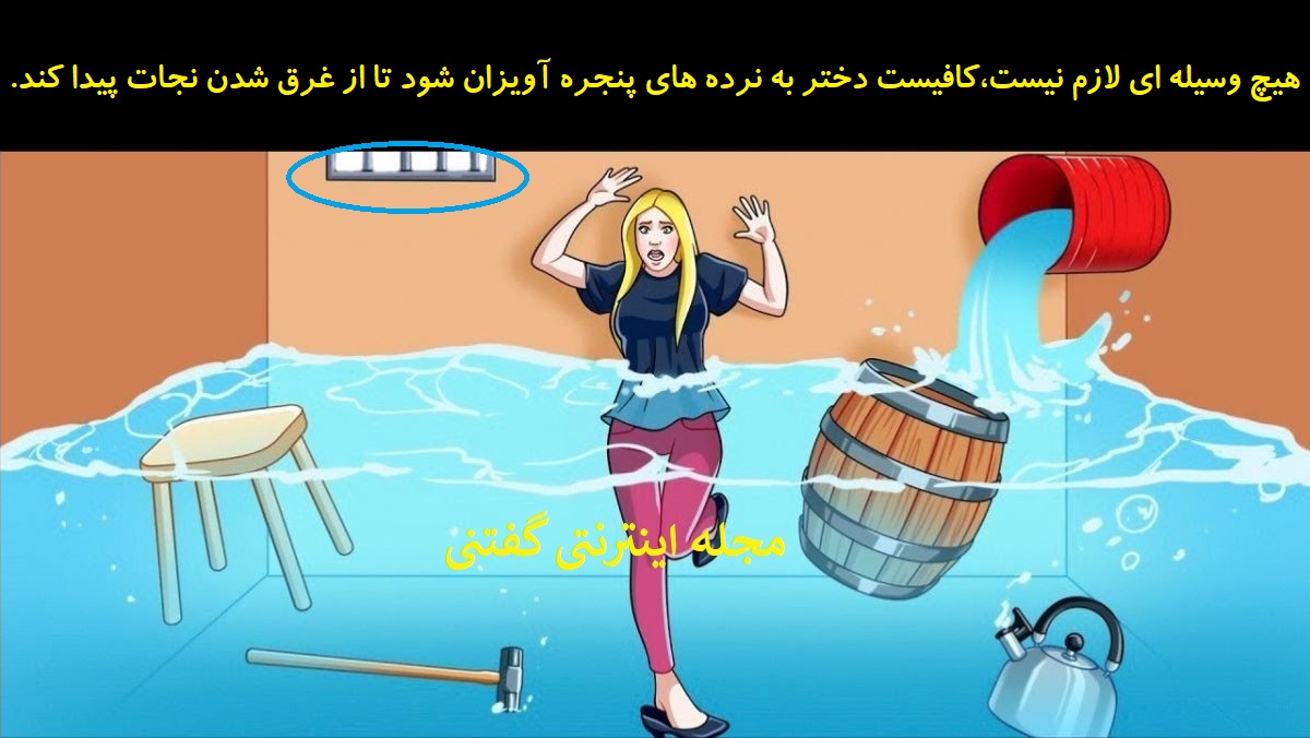 پاسخ بازی هوش اتاق پر آب