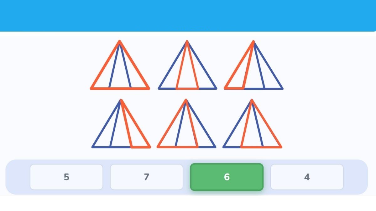پاسخ تست هوش حدس تعداد مثلث ها