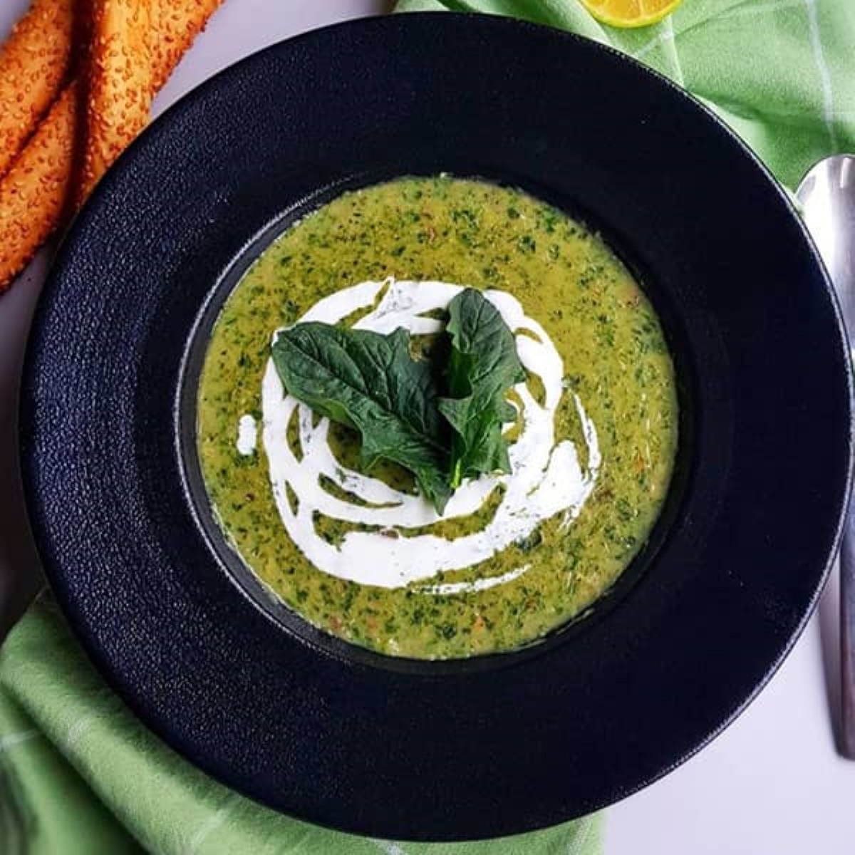 طرز تهیه سوپ اسفناج2