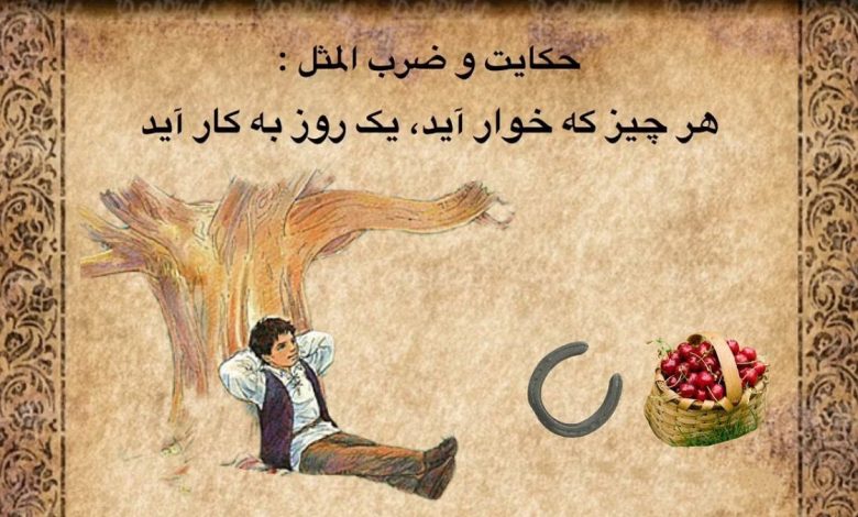 ضرب المثل هر چیز که خوار آید روزی به کار آید