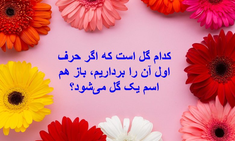 چیستان نام دو گل 1