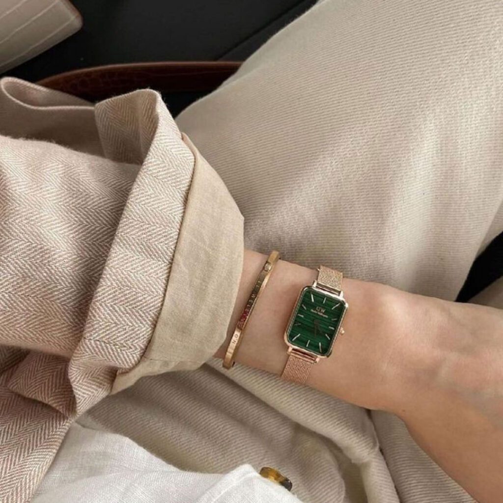 ساعت مچی صفحه سبز مستطیلی زنانه
