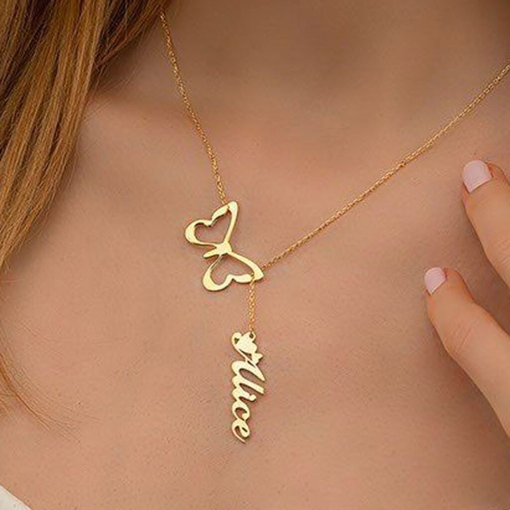 گردنبند زنانه طلا با طرح مینیمال و شیک