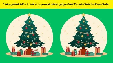 تفاوت تصویری درختان کریسمس 1