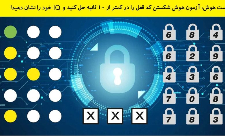 آزمون هوش شکستن کد قفل 1