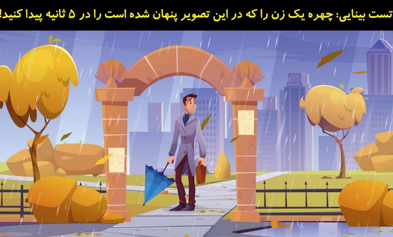 تست بینایی یافتن چهره یک زن 1