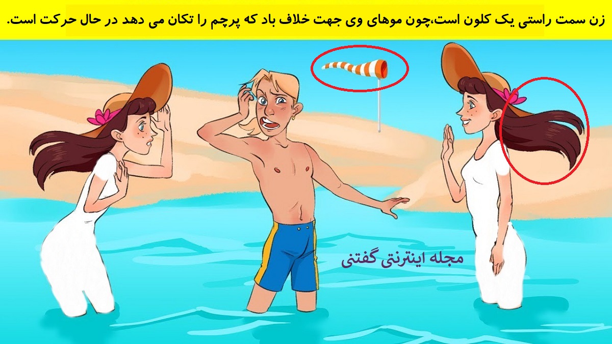 پاسخ تست هوش تصویری شناخت کلون زن