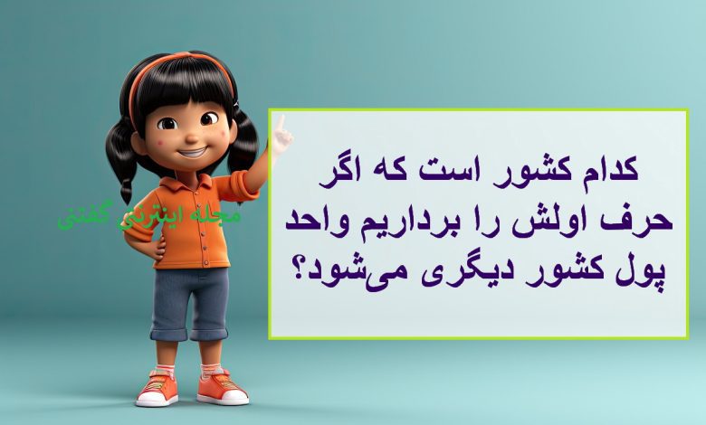 چیستان نام کشور و واحد پول 1