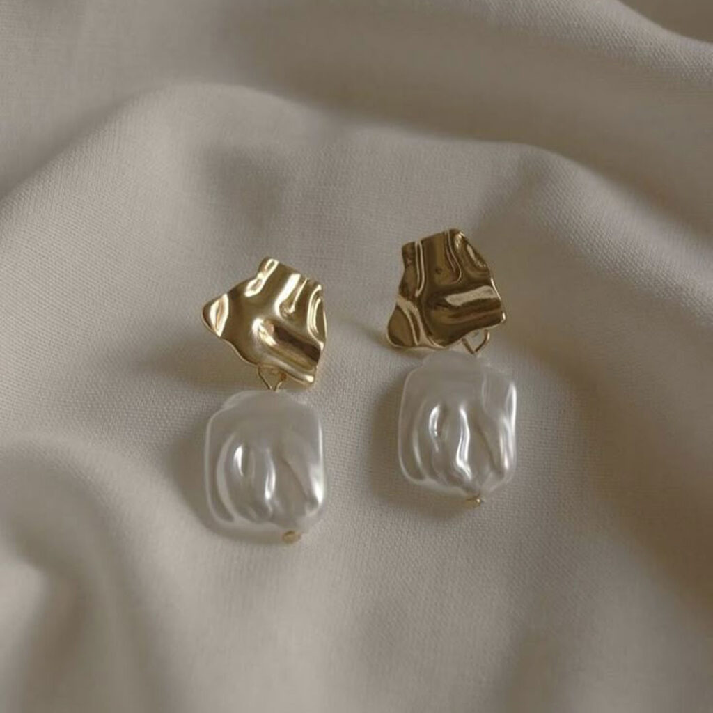 گوشواره زنانه سنگی فانتزی