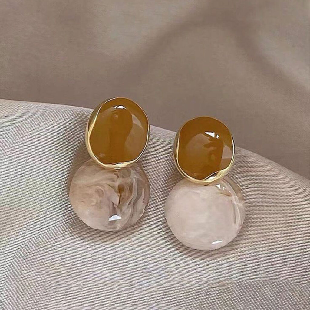 گوشواره زنانه سنگی مینیمال
