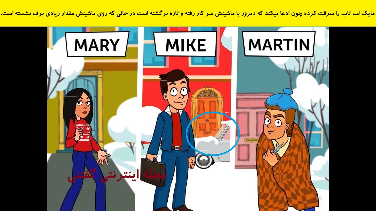 پاسخ بازی فکری شناخت سارق لب تاب همسایه